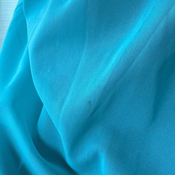 Vintage 1970s sleepwear top, turquoise negligee, sleeveless babydoll - Picture 10 of 10